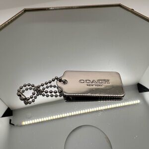 Coach Silver Metal Hang Tag / Bag Charm
